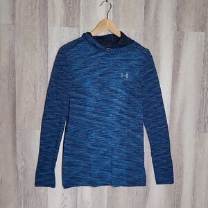🛍Under Armour Womens M Running‎ Pullover Threadborne Fitted Heatgear Hooded